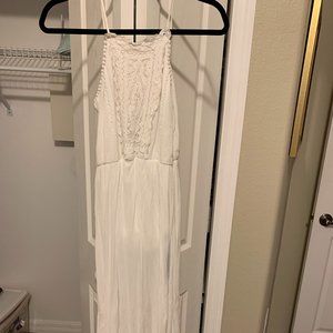 White midi dress